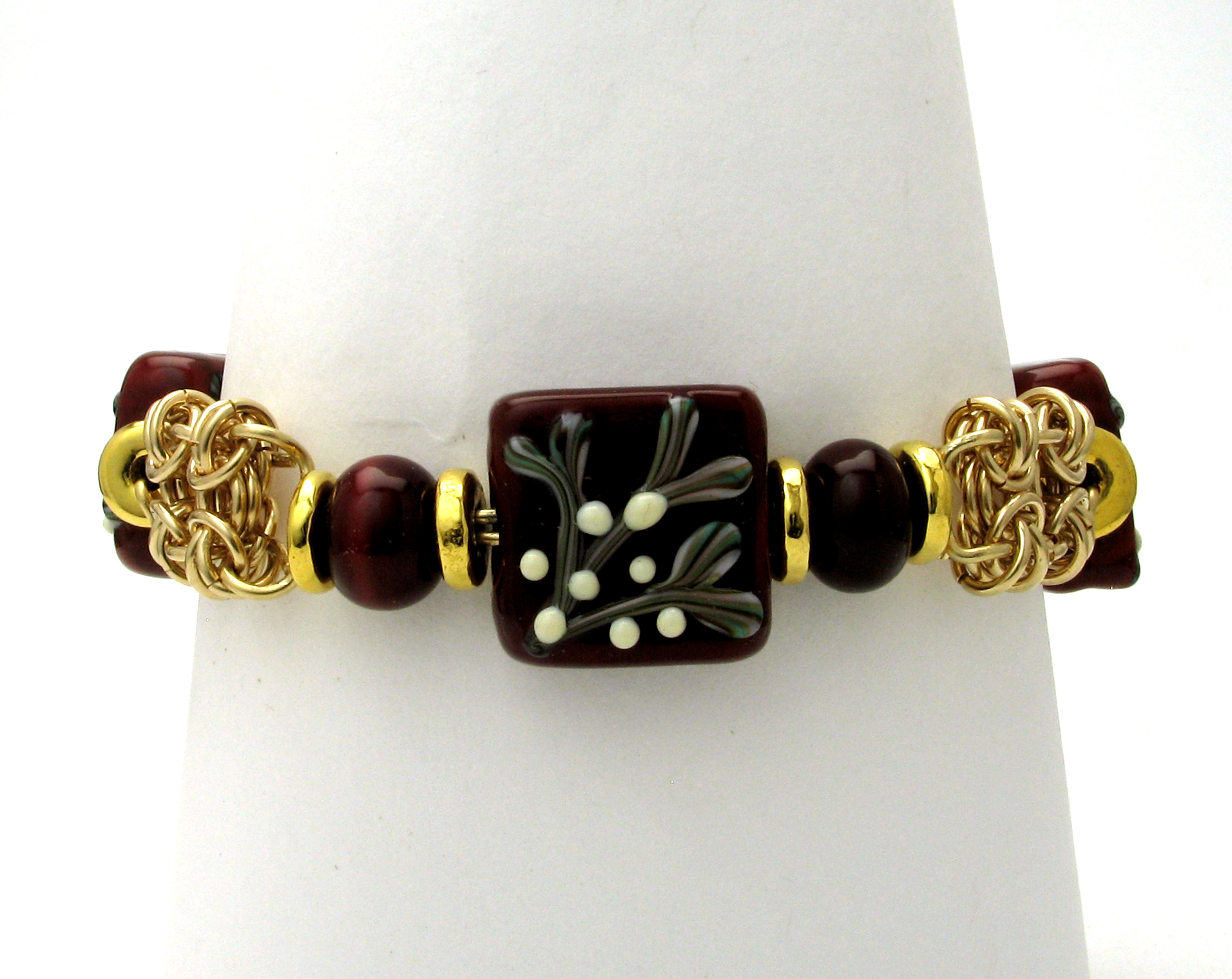 Gold Mistletoe Bracelet