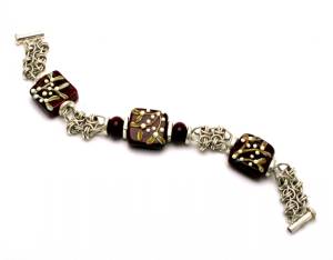 Bead and Button Magazine Projects - Bead & Button  "Lampwork Links" (Mistletoe Series) - December, 2009