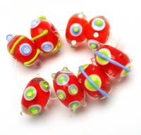 Encased Orange with Spring Green, White and Periwinkle Set