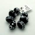 Beads - Lampwork Bead Sets - Black and White Classic Elegance