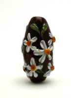 Tapered Barrel Floral Bead