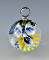Marble Pendant: White and Blue Bellflowers