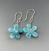 Small Flower Earrings: Turquoise