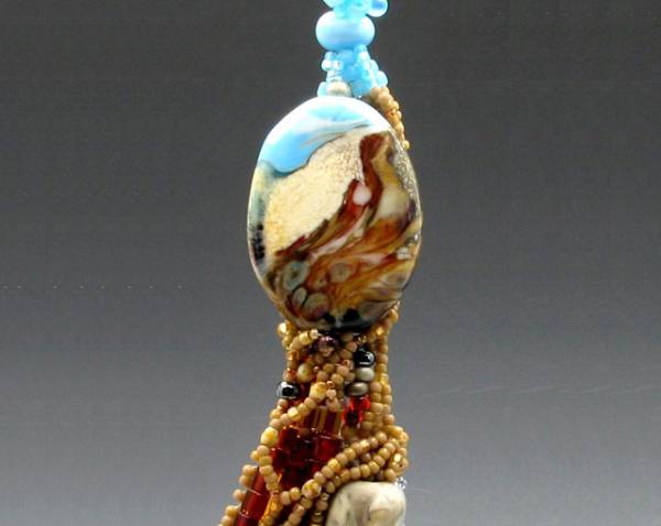 Great Lakes Bead, Two Sues, Two Great Lakes, "Water All Around Us," Susan Schwartzenberger, designer, Susan Matych-Hager, lampworker, 2009 (Detail)