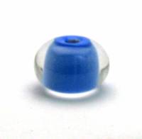 Encased Periwinkle Blue Handmade Lampwork Bead