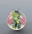 Marble Pendant:Pink Rose with White Bellflowers - Image 4