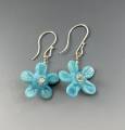Small Flower Earrings: Turquoise