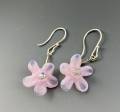 Small Flower Earrings: Pink