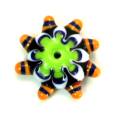 Summer Brights Lime Green Fancy Disk Bead - Image 2