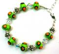 Hager Studios bracelet using small lime green beads